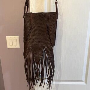 Hand crafted Moroccon Fringe Leather Bag
